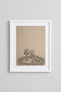  Framed Couple of Aperols print of aperitivo glasses on a wall
