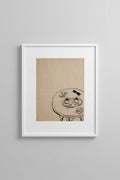 Framed Morning Espresso print of a café table on a wall