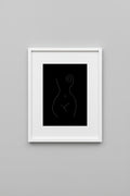Framed Venus III line-art print on a neutral wall