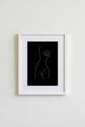 Framed Venus II line-art print on a neutral wall