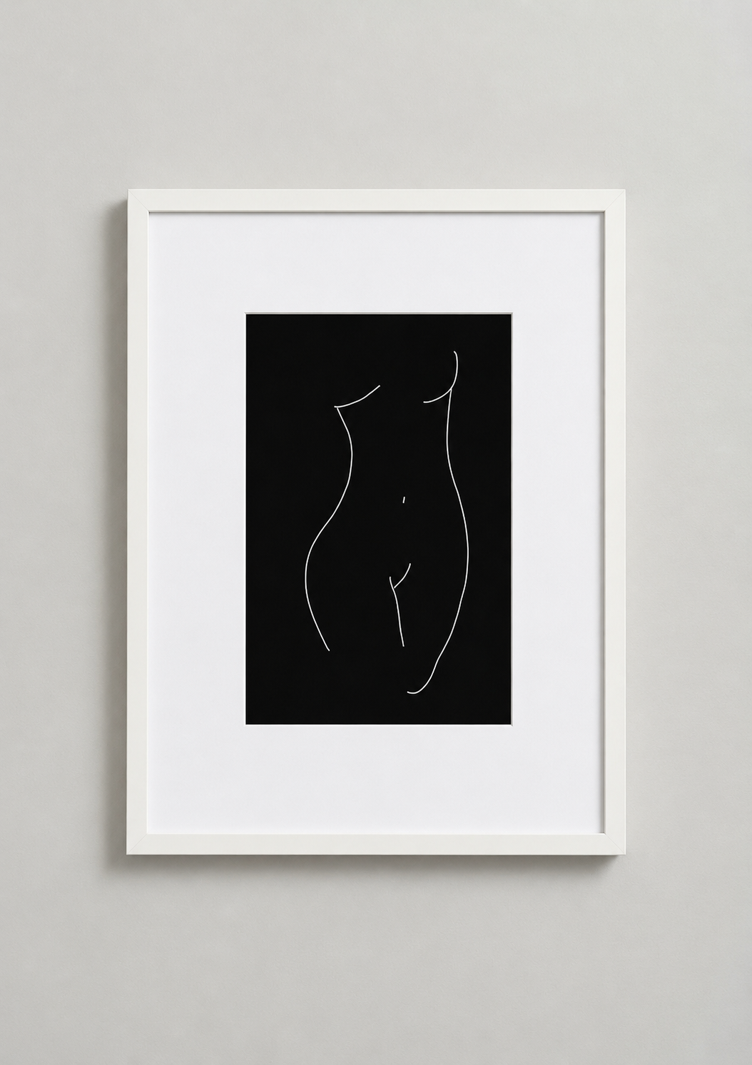 Framed Venus I line-art print on a neutral wall