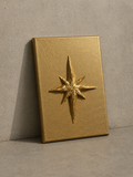 Polaris — an original handmade ceramic star artwork on canvas by Arianna Lucia. Inspired by the North Star, crafted in our London studio. 20×15 cm.
